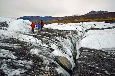 The Matanuska is an active glacier which advances 20cm per day.